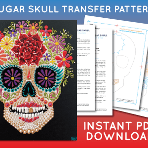 Rose Sugar Skull Pattern #4 – PDF Digital Download with YouTube Video Tutorial
